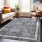 World Rug Gallery Contemporary Distressed Bordered Soft Area Rug 5' x 7' Gray 3007GRAY5X7 - alternate 1